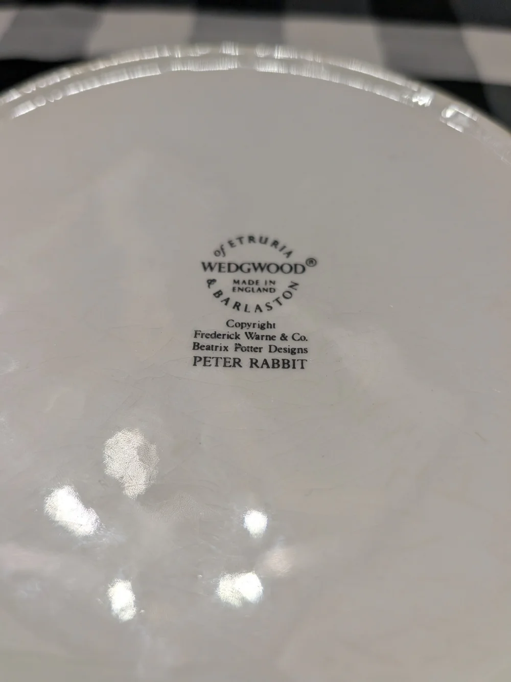 Vtg Wedgwood Peter Rabbit Plate & Bowl Set Beatrix Potter Nurseryware England